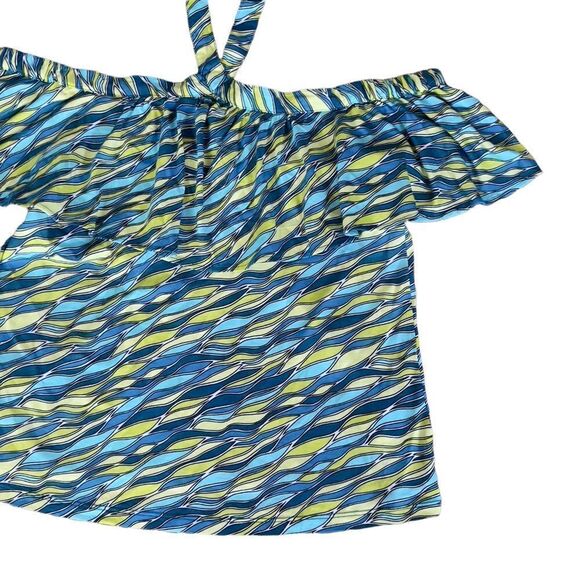Michael Kors Bright Limeade Off Shoulder Tie Around Neck Size Small - Picture 9 of 15